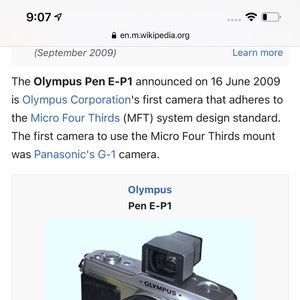 Olympus pen E-p 1 professional digital camera
